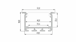 Profil LED LUMINES typ INSO srebrny anodowany 2,02 m