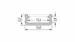Profil LED LUMINES typ D surowy 2,02 m