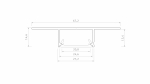 Profil LED LUMINES typ Plato czarny lakierowany 3 m
