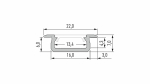 Profil LED LUMINES typ Z czarny anodowany 2,02 m