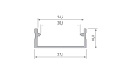 Profil LED LUMINES typ DUAL surowy 3 m