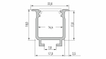 Profil LED LUMINES typ W czarny anodowany 1 m