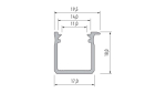 Profil LED LUMINES typ J srebrny anodowany 2,02 m